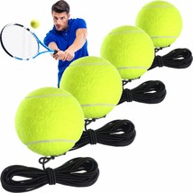 4 Packs Tennis Training Ball With String Tennis Trainer Balls Self Practice Trai - £16.69 GBP