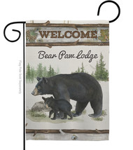 Bear Paw Lodge Garden Flag 13 X18.5 Double-Sided House Banner - $19.97