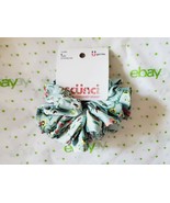 Scunci Jumbo Scrunchie Green Floral Print The Big One Soft Silky Feel New - $191.97 MXN