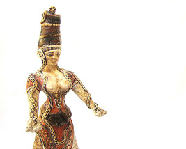 Minoan Goddess of Snakes , Crete statuette of Mother of Snakes , Crete civilizat - £111.11 GBP