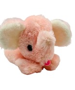 Animal Fair Pink Elephant Plush Stuffed Animal Vintage Felt Tongue 7 inch - £18.31 GBP