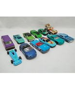 Lot Of (12) Matchbox Hotwheel And Unbranded Blue Green Purple Toy Cars - £14.80 GBP