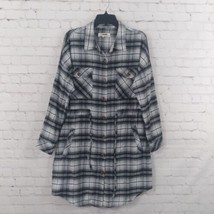 CI Sono Plaid Collection Dress Women Medium Black Long Seeve Drawstring ... - £19.97 GBP
