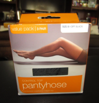 Pack of 3 Walgreens Off Black Control Top Pantyhose - Size B - $9.89