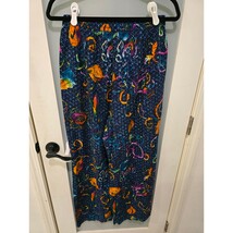 Carole Little Sport Pants 6 Blue Orange Purple Print 90s Vintage Boho - $665.26 MXN
