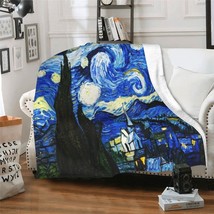 The 50 X 60-Inch Lianmei Van Gogh The Starry Night Flannel Fleece Throw Blanket - £31.12 GBP