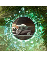 The Mandalorian Star Wars Baby Yoda Snowflake Holiday LT Christmas Tree ... - £12.77 GBP