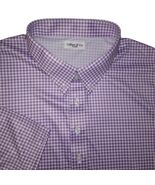 Collars &amp; Co Mens 3XL Purple White Gingham Dress Collar Golf Polo NWOT - $44.56