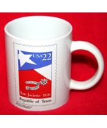 Vintage 1986 Republic Of Texas San Jacinto US Postage Stamp COFFEE MUG R... - $20.79 CAD
