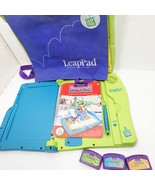LeapFrog LeapPad Learning System w/ 3 Cartridges + Bag &amp; Book - Tested W... - $37.86 CAD