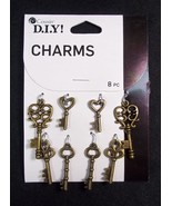 Cousin DIY bronze tone CHARMS keys 8 pcs NEW - £3.53 GBP