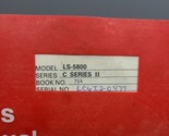LINKBELT LINK-BELT LS5800 5800  PARTS CATALOG MANUAL EXCAVATOR C SERIES II - £60.20 GBP