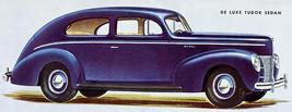 1940 Ford De Luxe Tudor Sedan - Promotional Advertising Magnet - £9.56 GBP