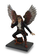 Hand Painted Steampunk Guardian Angel Statue Figure - £30.70 GBP