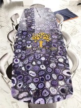 Purple Agate Top | Customized Conference Table For Office &amp; Home Decor Furniture - £4,332.50 GBP