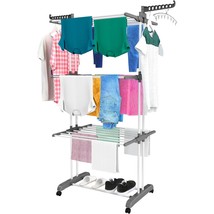 , Clothes Drying Rack, Indoor, Outdoor Laundry Drying Rack, With Foldable Wings, - £59.50 GBP