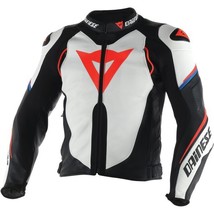 Dainese Super SPEED-D1 Leather Jacket Motorbike / Motorcycle Black Red White - £223.81 GBP
