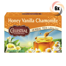 6x Boxes Celestial Honey Vanilla Chamomile Herbal Tea | 20 Bags Each | 1... - $34.77
