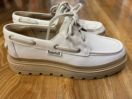 TIMBERLAND WOMEN&#39;S RAY CITY BOAT SHOE WHITE FULL GRAIN  A2MDV ALL SIZES - £124.44 GBP