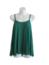 Staring At Stars Green Ribbed Swing Semi-Sheer Tank Top (L) 85% Bamboo Fiber - £11.99 GBP