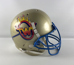 Arizona Wranglers Schutt Football Custom Helmet Gold w/Blue Facemask USFL - L - £101.09 GBP