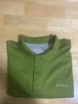 Columbia - Knit PFG - Button Vented Short Sleeves Shirt Lime Green Men&#39;s... - $13.55