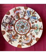 Antique Japanese Kaga Kuni Oda Sei Handpainted Plate Butterfly 9 1/2&quot; - $71.00