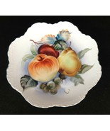 Vintage Lefton Decorative Plate w Hand Painted Fruit Still Life Scallope... - £8.21 GBP