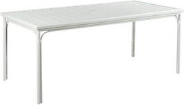 Dining Table Woodbridge Carlyle Rectangular Top Powder-Coated Cloud White - £2,341.31 GBP