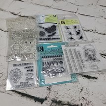 Clear Rubber Stamps Lot of 7 Sets For Crafts and Scrapbooking Birds Butterflies  - £19.46 GBP