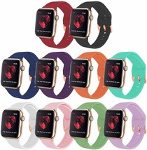 Set of 10 Sport Bands Compatible with Apple Watch Bands 40mm 44mm 38mm 42mm - £10.96 GBP