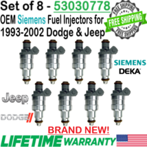 NEW Genuine Siemens Deka x8 Fuel Injectors for 1998, 1999 Dodge Durango 5.2L V8 - £398.44 GBP