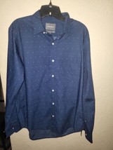 Bonobos Slim Fit Button Front Shirt Mens Large  All Over Print Blue Pattern NWOT - £18.31 GBP