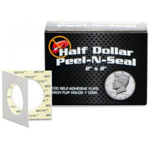 BCW Peel n Seal Paper Flips Adhesive (2&quot;x 2&quot;) - Half Dollar - $42.72