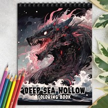 Deep Sea Hollow Spiral-Bound Coloring Book for Adult to Relax and Stress Relief - £15.96 GBP