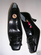 Cole Haan Black Leather Ladies Pump Detailed Vamp 7 M NWOB - £82.63 GBP