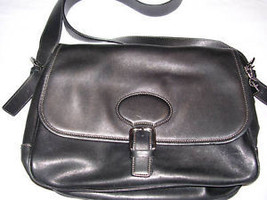 Coach Vintage Black Leather Shoulder Purse Bag Tote - £62.57 GBP