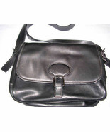 COACH Vintage BLACK Leather Shoulder Purse Bag Tote - £61.92 GBP