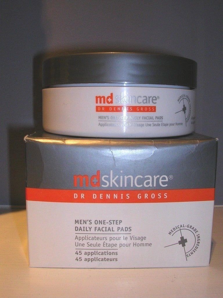 MD Skincare Mens One Step Daily Facial Pads 45 applications NIB SEALED - $32.67