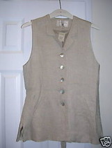 Express Ladies Casual Botton Down Sleeveless Top Beige Xs Nwt - £22.16 GBP