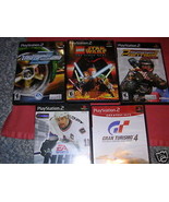 Play Station 2 5 Games PS2: Paintball Star Wars Turismo