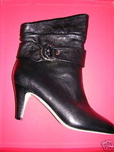 Dkny Black Leather Delores Ankle Boot 8 M Nib - £135.84 GBP