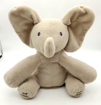 Baby Gund Elephant Animated Musical Plush Sings Ears Move Peek A Boo Flappy 13&quot; - £11.18 GBP