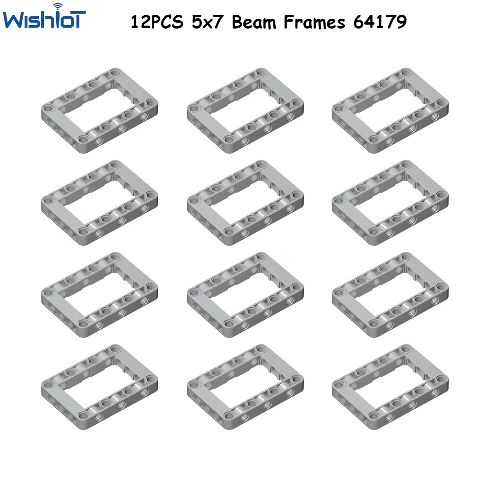 12PCS 5x7 Beam Frames 64179 4539880 Technical Bricks Open Center Thick Building - £13.98 GBP