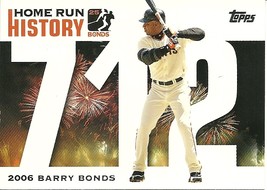 2006 Topps Barry Bonds HR Highlight 712 Giants - £0.79 GBP