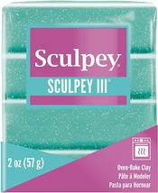 Sculpey Polymer Clay Turquoise Glitter - $4.79