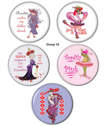 Red Hat Hi Society Buttons Pin Magnet combo, 5 pcs   18 - $8.99