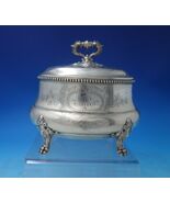 Beaded by Unknown German .800 Silver Tea Caddy Bright-Cut w/ Lion Feet (... - $1,645.34 CAD
