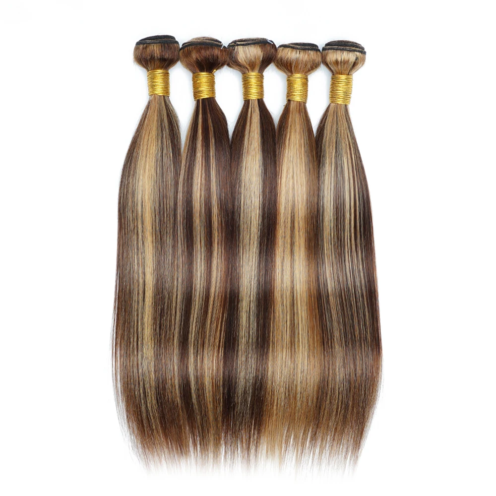 KissHair 60Gram P4/27 Highlight Human Hair Bundles 10 to 22 Inch Pre-colored - £17.78 GBP+