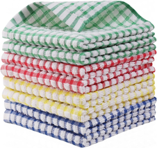 Egles 8 Packs Kitchen Dishcloths 12X12 Inches 100% Cotton Kitchen Dish Cloths fo - £11.38 GBP